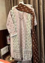 Cotton Light Pink Traditional Wear Printed Readymade Pakistani Suit